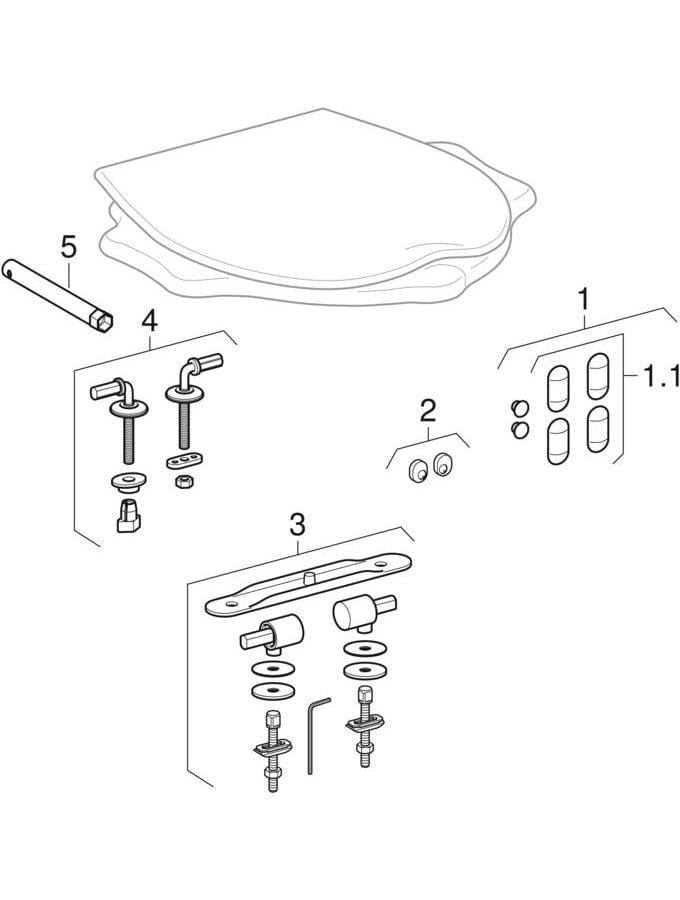 Geberit Bambini Wand-WC für Kinder, Tiefspüler, für WC-Sitz: T=53.5cm, weiß
