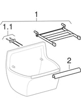 Geberit Publica Ausgussbecken für Klapprost: 45x35x33.5cm,