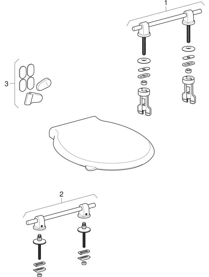 Geberit Vitalis Wand-WC Tiefspüler, verlängerte Ausladung, barrierefrei: T=70cm, weiß