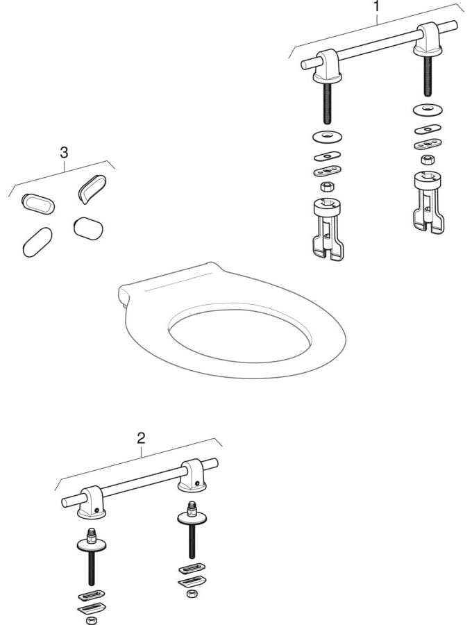Geberit Renova Set Wand-WC Tiefspüler, mit WC-Sitz, weiß