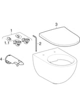 Geberit Acanto Wand-WC Tiefspüler, geschlossene Form, Rimfree: T=51cm, weiß