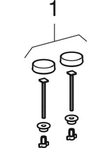 Geberit Vitalis Wand-WC Tiefspüler, verlängerte Ausladung, barrierefrei: T=70cm, weiß