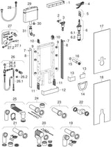 Geberit Monolith Sanitärmodul für Stand-WC mit Front- und Seitenverkleidung