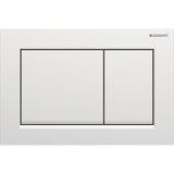 Geberit Omega20 (ex Omega30) Betätigungsplatte für 2-Mengen-Spülung, Square, Kunststoff, pneumatisch, mit zwei Tasten, geeignet für Wandklosetts