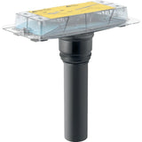 Geberit Rohbauset für CleanLine Duschrinnen zur Entwässerung und Verbundabdichtung mit Kunststoff Bodenabfluss und Edelstahl 304 Gitter