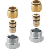 Geberit FlowFit Anschlussverschraubung mit Außengewinde: Werkstoff=Messing CW617N, d=16mm, G=1/2″, vernickelt