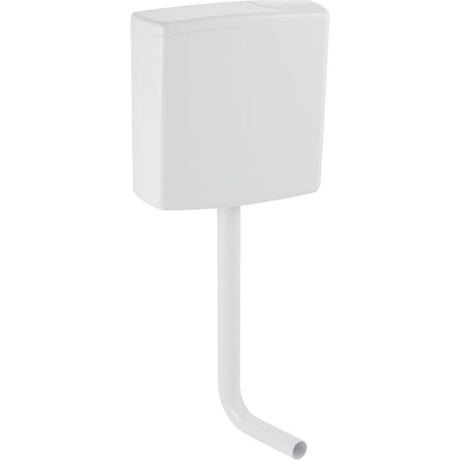 Geberit AP140 AP-Spülkasten Spül-Stopp-Spülung, Kunststoff, Außengewinde 1/2 Zoll, Spülvolumen 6 - 9 l, mit Eckventil, Bedienung Hebel, Geräuschklasse Füllventil Gruppe I, <=20 dB(A)