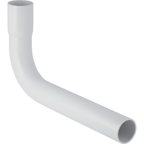 Geberit Spülbogenverlängerung 90° mit Steckmuffe: d=44mm, weiß-alpin