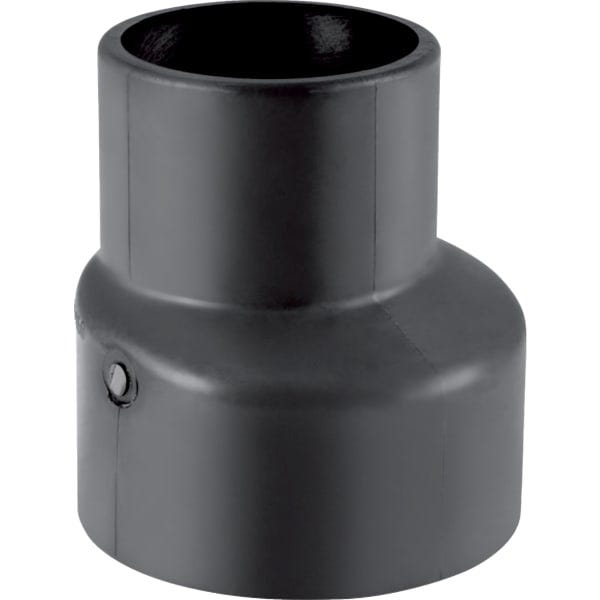 Geberit Silent-db20 Reduktion exzentrisch, kurz, PE-S2, schwarz, Kunststoffschweißende Anschlüsse, maximale Lagertemperatur 40 °C