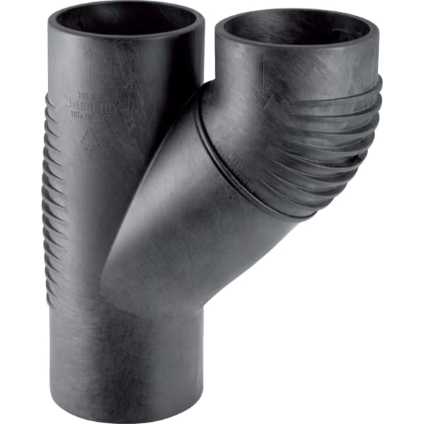 Geberit Silent-db20 Parallelabzweig 45° aus Polyethylen (PE) mit Kunststoffschweißenden Anschlüssen