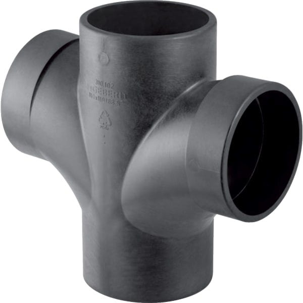 GEBERIT db20 Doppelabzweig MAX 88,5/180 Grad, DN100 (d 110 mm)