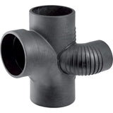 Geberit Silent-db20 Schachtbogenabzweig 88,5° links: d=110mm, d1=110mm, d2=75mm