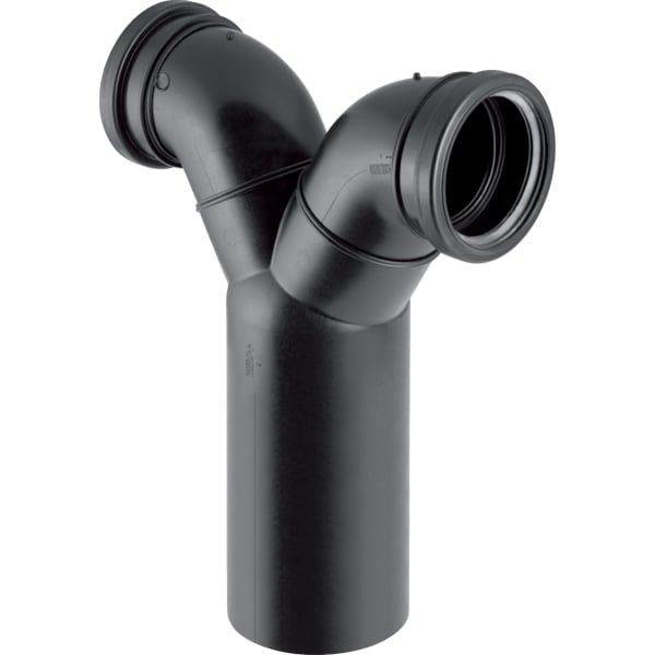 PE Wandklosett-Doppelbogen senkr. 90 Grad