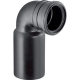 Geberit PE Anschlussbogen 90° für Wand-WC: d=90mm, d1=90mm