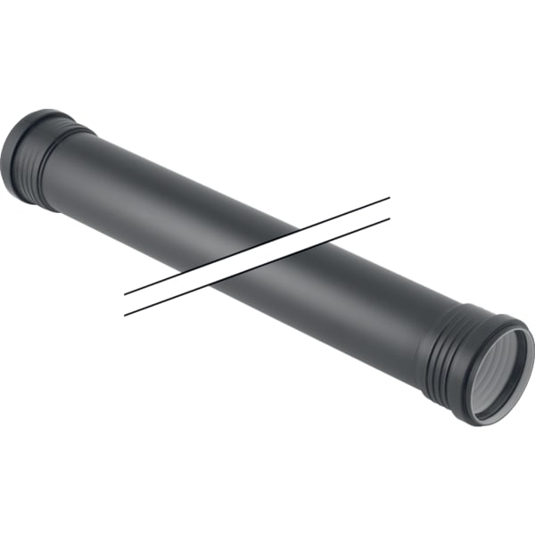 Geberit Silent-PP Rohr mit zwei Muffen: L=100cm