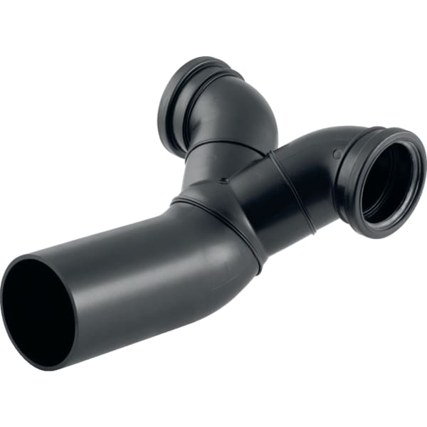 PE Wandklosett-Doppelbogen waagr. 90 Grad