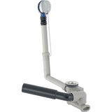 Geberit Badewannenablauf mit Ventilstopfen, d52, mit Fertigbauset: Deckplatte: hochglanz-verchromt, d=40/50mm