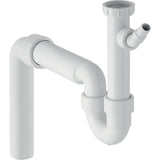 Geberit Rohrbogengeruchsverschluss für Spülbecken, mit Winkelschlauchtülle, Abgang vertikal: d=50mm, G=1 1/2″, weiß-alpin