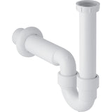 Geberit Rohrbogengeruchsverschluss für Spülbecken, Abgang horizontal: G=1 1/2″, weiß-alpin