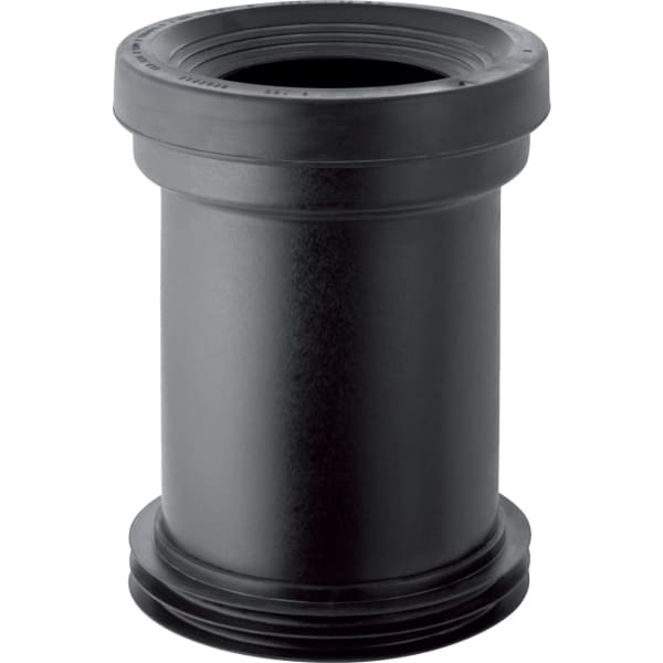 Geberit Anschlussstutzen mit Manschette und Lippendichtungen: d=110mm, d1=120–125mm, schwarz