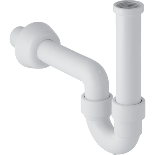 Geberit Rohrbogenveruchsverschluss für Waschbecken und Bidet, Abgang horizontal: d=40mm, G=1 1/4″, weiß-alpin
