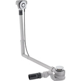 Geberit Badewannenablauf mit PushControl Druckbetätigung, d52, Länge 50 cm, mit Fertigbauset: chrom / glänzend, d=40/50mm