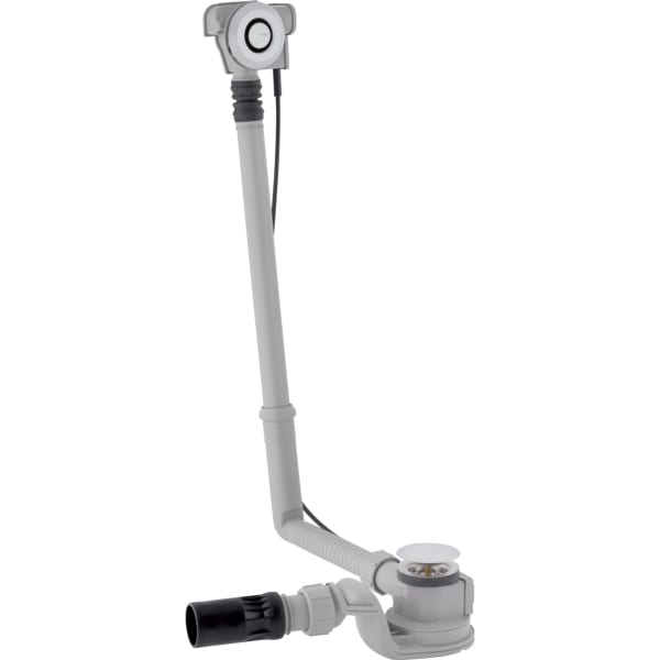 Geberit Badewannenablauf mit PushControl Druckbetätigung, d52, Höhe 60 cm, mit Fertigbauset: chrom / glänzend, d=40/50mm