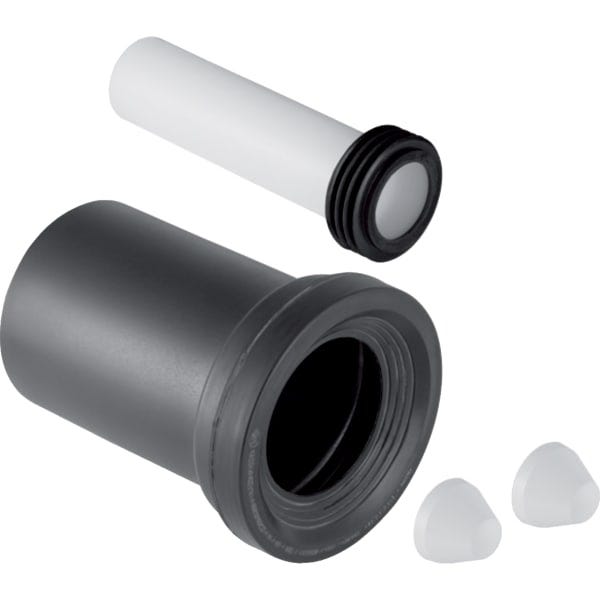Geberit Anschlussset für Wand-WC, mattverchromt, Länge 18,5 cm