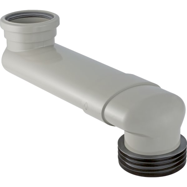 Geberit PVC Versprungbogen: d=90mm, di=100–105.6mm, grau