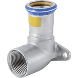 MAPRESS Edelstahl G Pressfitting Deckenwinkel (Gas) mit Pressmuffe und Innengewinde zylindrisch BSPT-Rp, 90°