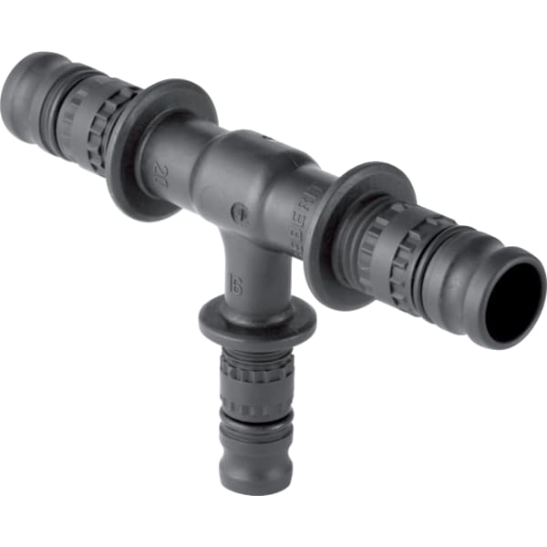 Geberit Mepla T-Stück reduziert: PVDF, d=16mm, d1=20mm, d2=16mm