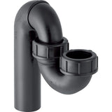 Geberit Rohrbogengeruchsverschluss für Ausgussbecken, mit Quetschverschraubung, schwarz, aus Kunststoff (Polyethylen (PE))