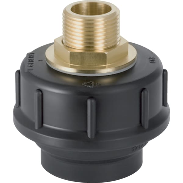 Geberit Übergangsstutzen mit Außengewinde und Verschraubung: d=50mm, G=3/4″