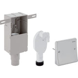 Geberit Set UP-Geruchsverschluss für Geräte, mit einem Anschluss, Wandeinbaukasten und Abdeckplatte: d=50–56mm