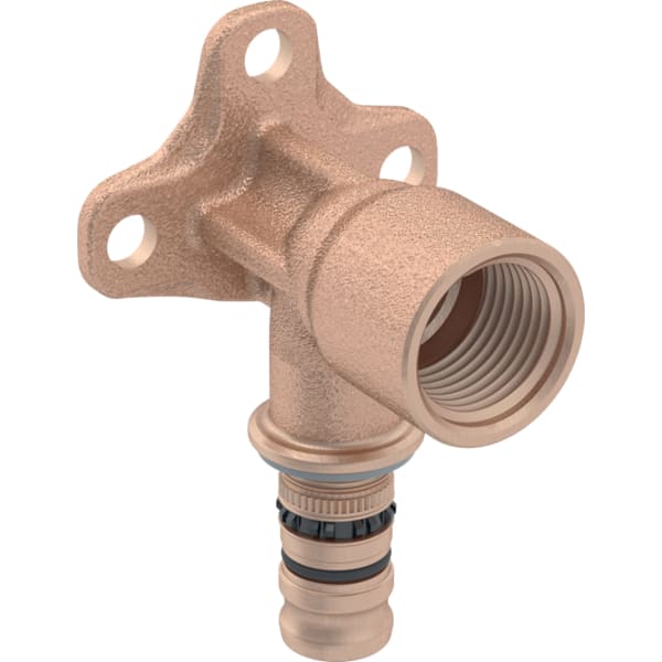 Geberit Mepla Anschlusswinkel 90° CC499K aus Bronze, rechtwinklig, unbehandelt, systemgebunden