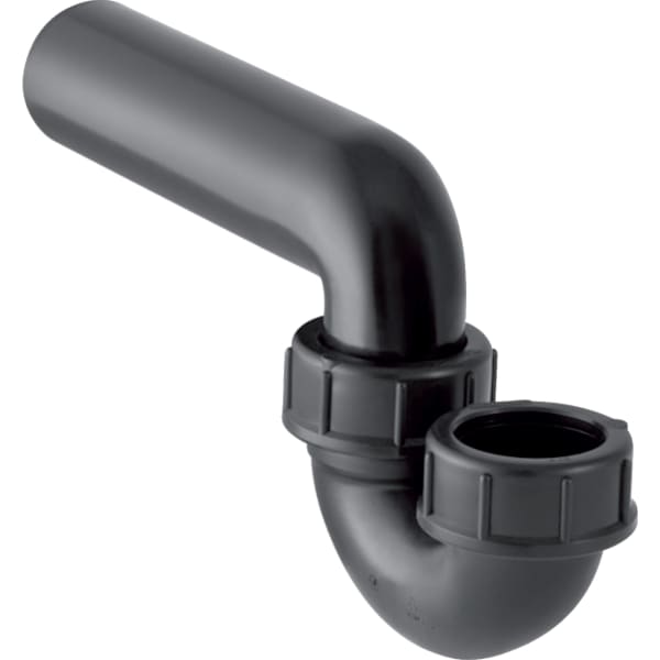 Geberit Rohrbogengeruchsverschluss für Ausgussbecken, mit Quetschverschraubung, schwarz, aus Kunststoff (Polyethylen (PE))