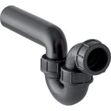 Geberit Rohrbogengeruchsverschluss für Ausgussbecken, mit Quetschverschraubung, schwarz, aus Kunststoff (Polyethylen (PE))