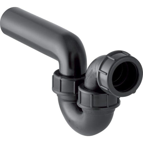 Geberit Rohrbogengeruchsverschluss für Ausgussbecken, mit Quetschverschraubung, schwarz, aus Kunststoff (Polyethylen (PE))