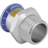 MAPRESS Edelstahl G Pressfitting Übergangsstück (Gas), gerade, Pressmuffe zu Außengewinde konisch BSPT-R