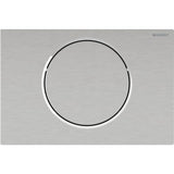 Geberit WC-Steuerung elektronisch, Netzbetrieb, für Sigma UP-Spülkasten 12 cm, mit Sigma10 Betätigungsplatte, Round, für Stützklappgriff, Funk: Platte und Taste: gebürstet, easy-to-clean-beschichtet, Designringe: poliert