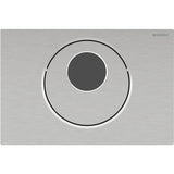 Geberit WC-Steuerung elektronisch, Netzbetrieb, für Sigma UP-Spülkasten 12 cm, mit Sigma10 Betätigungsplatte, Round, automatisch / berührungslos / manuell: Platte und Taste: gebürstet, easy-to-clean-beschichtet, Designring: poliert