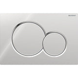Geberit Sigma01 Betätigungsplatte für 2-Mengen-Spülung, Round mit pneumatischer Betätigung und Kunststoff-Werkstoff