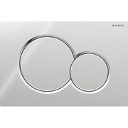 Geberit Sigma01 Betätigungsplatte für 2-Mengen-Spülung, Round mit pneumatischer Betätigung und Kunststoff-Werkstoff