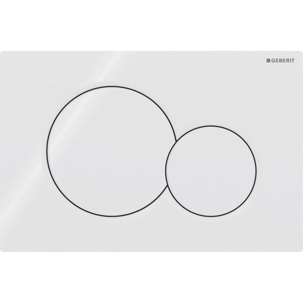 Geberit Sigma01 Betätigungsplatte für 2-Mengen-Spülung, Round mit pneumatischer Betätigung und Kunststoff-Werkstoff
