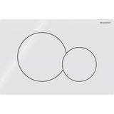 Geberit Sigma01 Betätigungsplatte für 2-Mengen-Spülung, Round mit pneumatischer Betätigung und Kunststoff-Werkstoff