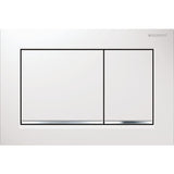 Geberit Omega20 (ex Omega30) Betätigungsplatte für 2-Mengen-Spülung, Square, Kunststoff, pneumatisch, mit zwei Tasten, geeignet für Wandklosetts