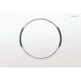 Geberit Sigma10 Betätigungsplatte für Spül-Stopp-Spülung, Round, pneumatisch, Ein-Knopf, Kunststoff, zur Frontbedienung bei Sigma UP-Spülkästen