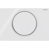 Geberit Sigma10 Betätigungsplatte für Spül-Stopp-Spülung, Round, pneumatisch, Ein-Knopf, Kunststoff, zur Frontbedienung bei Sigma UP-Spülkästen