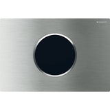 Geberit WC-Steuerung elektronisch, Netzbetrieb, für Sigma UP-Spülkasten 12 cm, mit Sigma10 Betätigungsplatte, Round, automatisch / berührungslos, verschraubbar: Platte: gebürstet, easy-to-clean-beschichtet, Designring: poliert