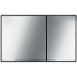 Geberit Sigma60 Betätigungsplatte für 2-Mengen-Spülung, Square, flächenbündig: Tasten: verchromt, gebürstet, easy-to-clean-beschichtet, Designstreifen und Rahmen: hochglanz-verchromt